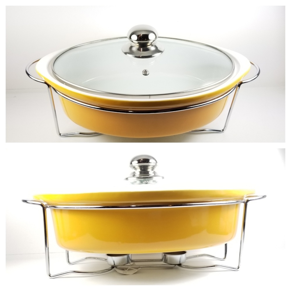 Temp-tations Ceramic 3qt Casserole w/Lid & Server